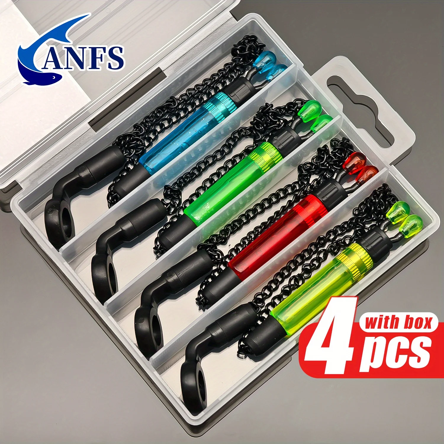 Bobinas de Swingers para pesca de carpa, 4 Uds., con caja para indicador de alarma de pesca, lo mejor para Navidad, perfecto para Acción de Gracias