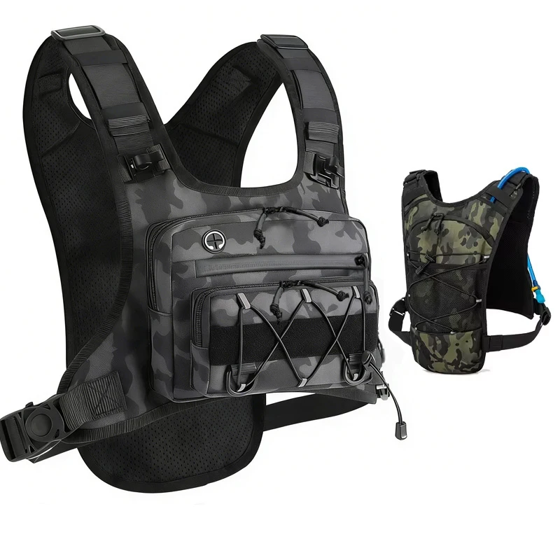 Bolsa de pesca pecho camuflaje con chaleco hombre para aparejos - imagen 5