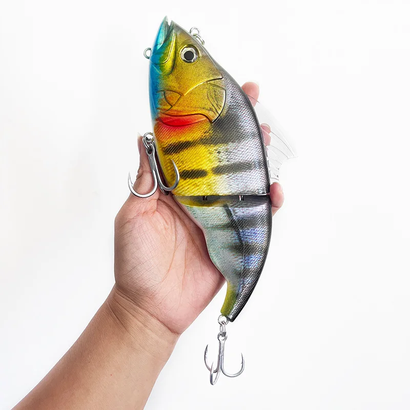 1 Uds 20cm179g señuelos grandes cebos duros 2 articulados lubina Crankbait cebo duro Artificial flotante Wobbler trucha VIB pesca vibración - imagen 3