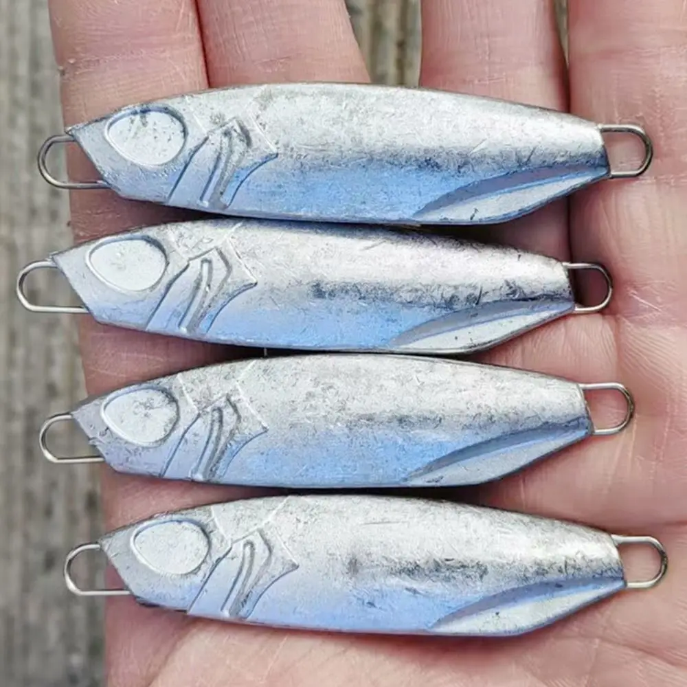 Caliente. 5g-60g señuelo de Metal Minnow colores primarios Jig Bait sin gancho caballa española hundimiento - imagen 2