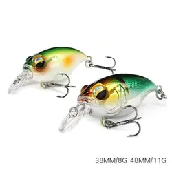 Señuelo wobbler para lubina de plástico duro, tipo crankbait