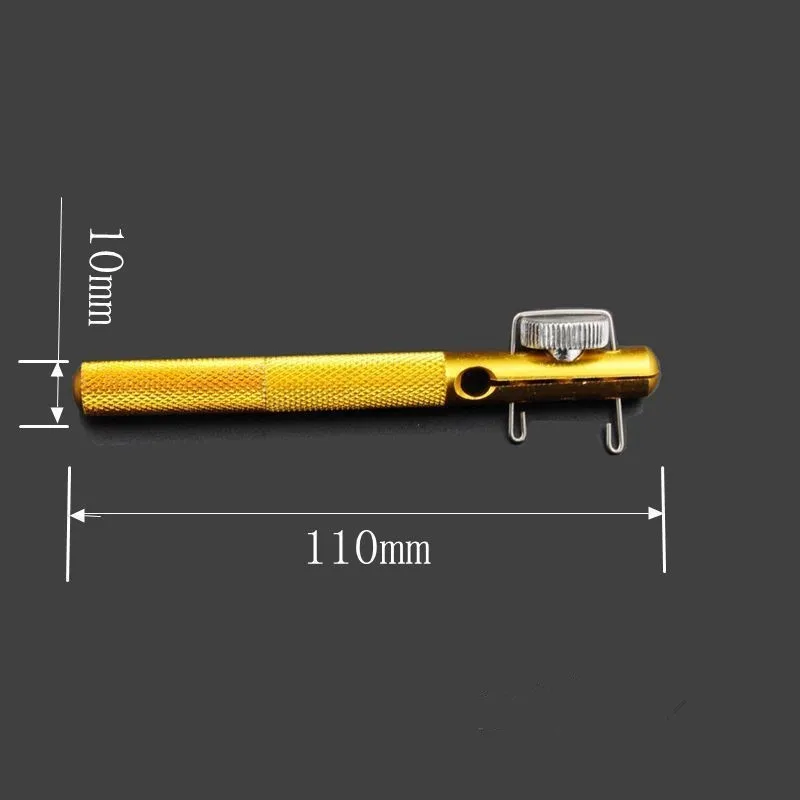 Anzuelo de pesca de doble cabeza, nudos de aguja, aleación de aluminio atado, gancho dorado, dispositivo, anudador de línea, cajas de aparejos, accesorios, 4 Uds. - imagen 2