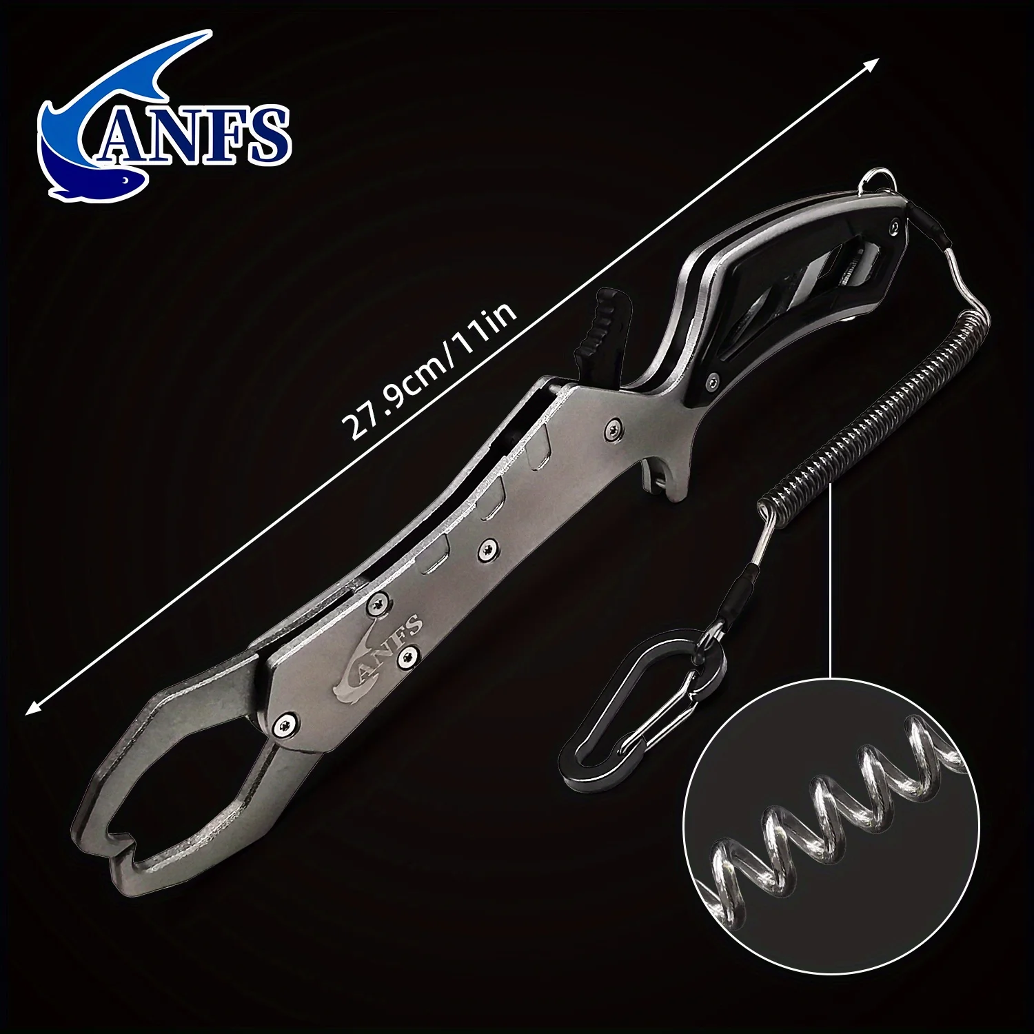 ANFS 1 pieza pinza de labio de pescado aleación de aluminio pinza de labio de pescado Kit de herramientas de agarre de labio de pesca para pesca de agua dulce y dulce - imagen 4