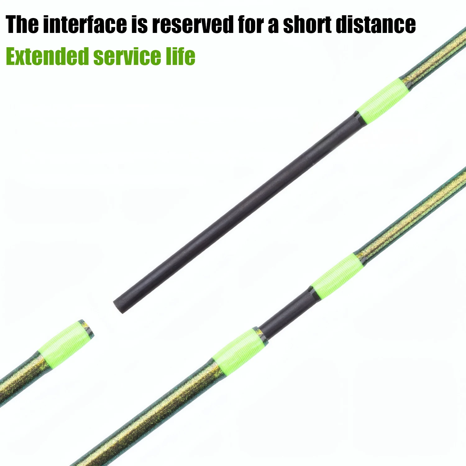 Accesorios para caña de pescar con señuelo UL, caña de cebo giratoria ultraligera de fibra de carbono, herramienta para caña de pescar de lubina y trucha de carpa, punta sólida - imagen 5