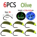 6pcs Olive