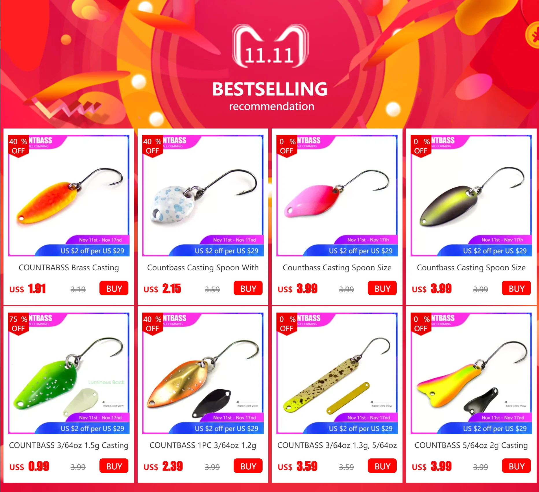 Cuchillas giratorias Countbass Willowleaf