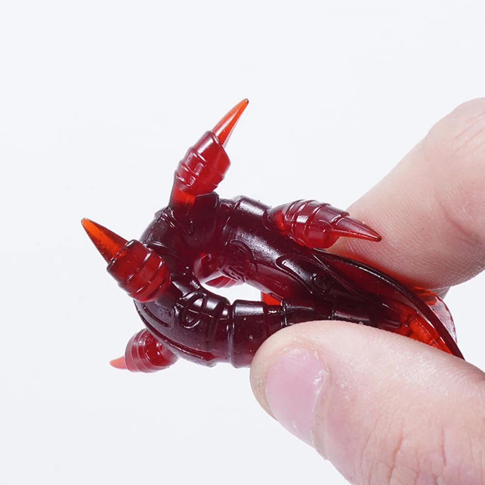 Señuelo Artificial suave de 10 piezas y 87mm, cebo de camarón, langosta, cangrejo, Twintail flotante, aparejo de lubina de mar, aparejos de pesca de agua salada - imagen 2