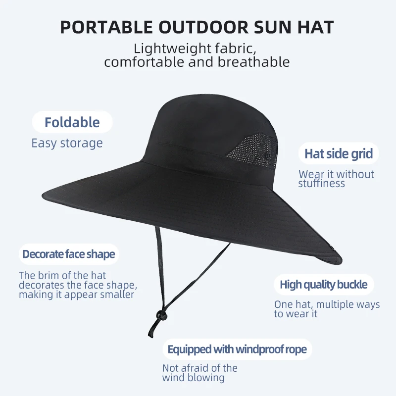 Gorra de pesca UV plegable transpirable para hombre y mujer - imagen 4