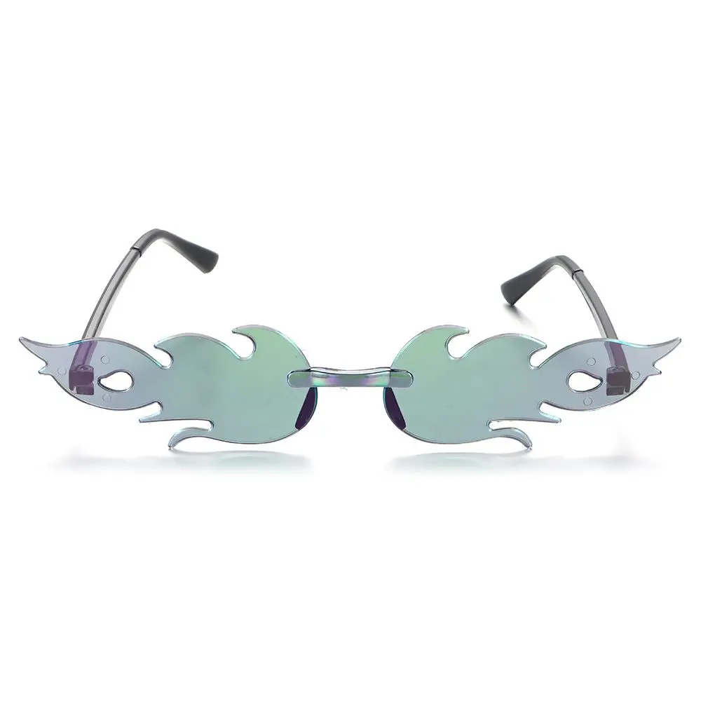 Gafas de sol sin montura para mujer – Forma llama modernas - imagen 2