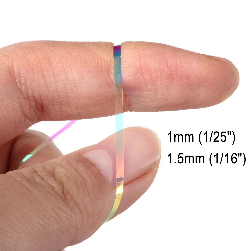 Paquete de cebos de pesca, 1mm, 1,5mm, escala Lateral, hilo de Flashabou, Material de atado de moscas, cola de hebilla de agua salada, cebo para pececillos, 2 paquetes - imagen 3