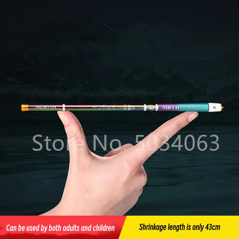 Caña de pescar de carbono portátil, cañas de fundición giratorias, aparejos de viaje de 1,8 m-6,3 m, 5-17 secciones - imagen 4