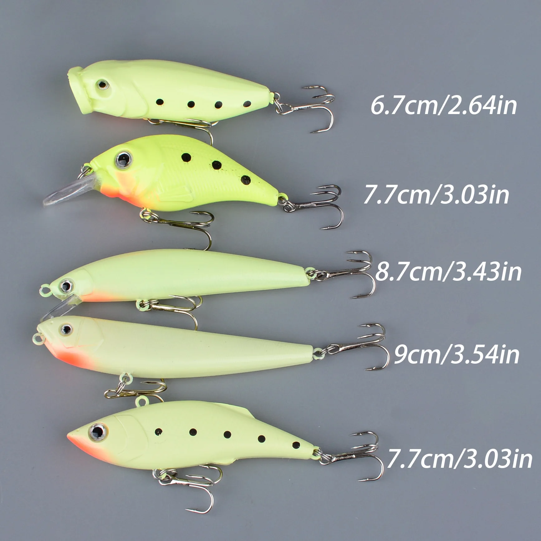 5 uds. Cebos de pesca nocturnos luminosos, señuelo pececillo, pesca, Crankbaits duros artificiales, Lucio, carpa, señuelos de pesca brillantes - imagen 3