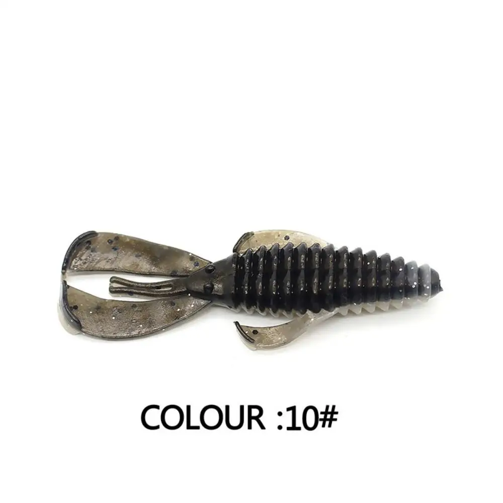 10 Uds gamba langosta gusano 8cm/4,5g señuelo suave gusano camarón suave plantillas de silicona Wobbler gusanos Pesca cebo suave Jig Head - imagen 2