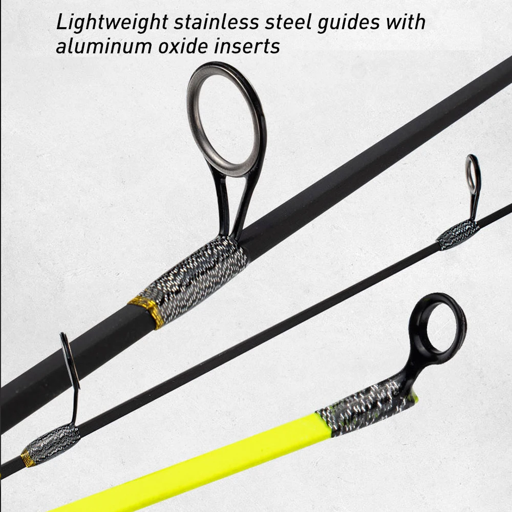 JOHNCOO-cañas de pescar ultraligeras, 50cm, M ML MH UL, 2 secciones, portátiles, para invierno - imagen 4