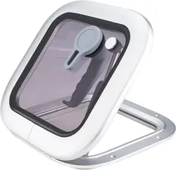 Ojo de buey cuadrado para barco, escotilla de cubierta de aleación de aluminio, ventana con orificio de puerto, apertura extraíble, portátil, yate para barco, RV, 10,8 "X 10,8"