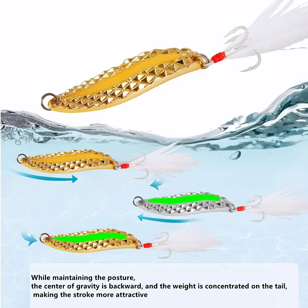 Señuelo de Luya de piezas, conjunto de lentejuelas luminosas, cebo falso, Boca de gallo, simulación de lubina, Pseudo - imagen 5