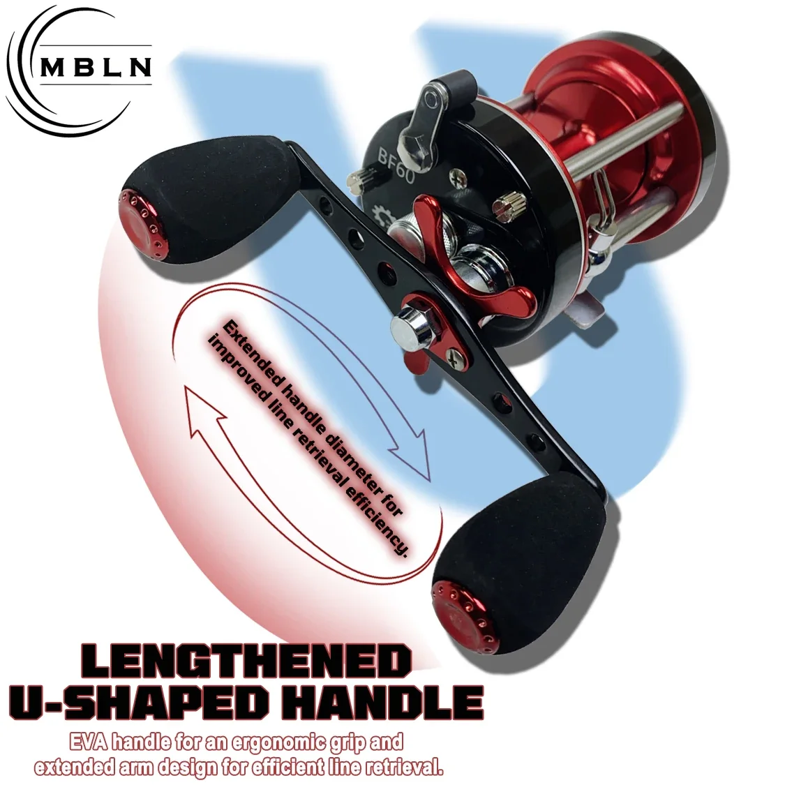 Tambor de fundición totalmente metálico, fuerza de frenado de 13 kg, rodamientos de acero inoxidable 6 + 1, copa de alambre de metal resistente a la corrosión mecanizada CNC - imagen 3