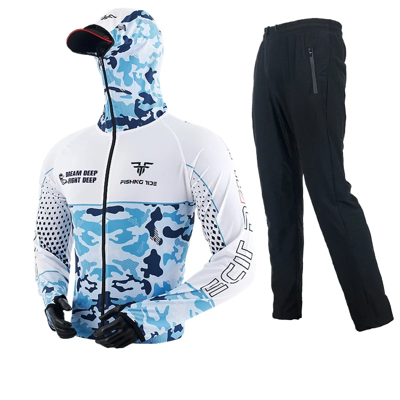 Camisa pesca camuflaje manga larga – Protección solar carbón bambú