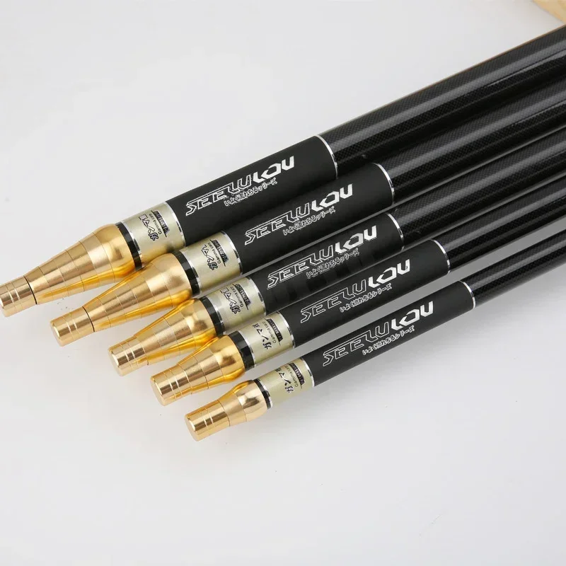 Caña de pescar telescópica, accesorio de fibra de carbono dura, superligera y larga, posición ajustable, 4,5 M/5,4 M/6,3 M/7,2 M/8,0 M - imagen 3