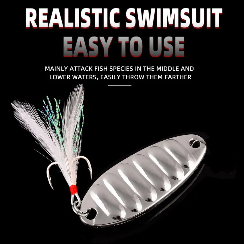 Señuelos de Pesca de cuchara de trucha, cebo giratorio Wobblers, señuelos de plantilla de 1,5g-25g, Pesca Artificial VIB, lentejuelas, cebos duros, aparejos de Pesca de carpa - imagen 4