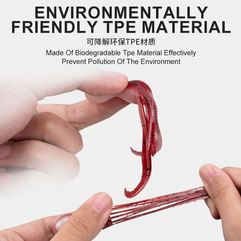 OBSESSION HK037 5g/9,5 cm TPE anzuelo de pesca de pulpo biónico 2 unids/bolsa agua salada brillo UV suave Flexible calamar Jigging anzuelos de asistencia - imagen 5