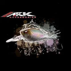 ARK CM36 Mini poco profundo y gordo Musta KVD personalizado Hookluya cebo falso pez fundido lejano perca
