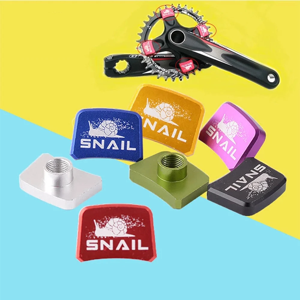 Pieza de bicicleta de aleación de aluminio, juego de bielas, tuerca fija, pernos de plato, Perno de placa cuadrada, tornillos de rueda de clavo - imagen 4