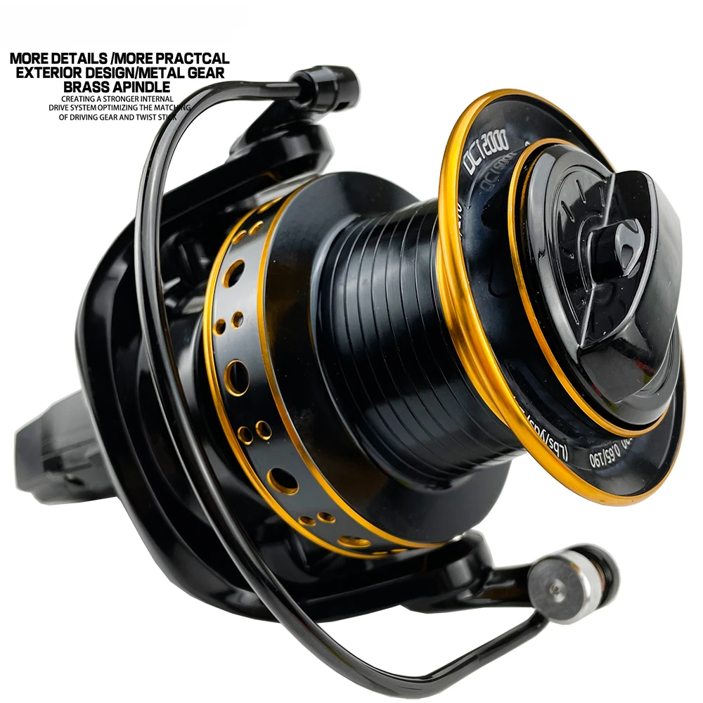 Carrete de pesca giratorio 4,0: 1 12 + 1 BB, suave, doble blindado, arrastre máximo de 30KG, pesca en barco oceánico, Jigging lento, rueda lejana - imagen 4
