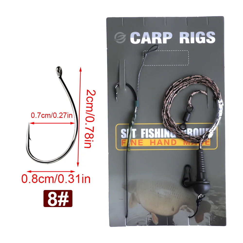 Herramienta de aparejo de pelo de pesca, línea de trenzado, aparejo de anzuelo de púas, terminales atados a mano, aparejos de pesca duraderos - imagen 5