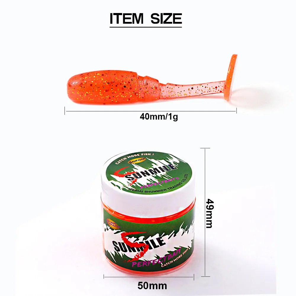 WHYY-Cebo de gusano de 30 piezas, cebo blando de 5cm y 0,2g, Señuelos de Pesca de carpa, lubina, trucha, cebo Artificial - imagen 5