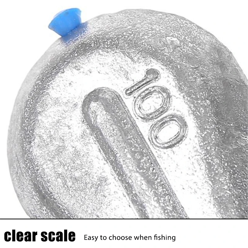 Plomo plano con tubo de plástico, pesas de pesca de 10g/20g/40g/60g/80g/100g/120g/150g, accesorios de herramientas de pesca - imagen 4