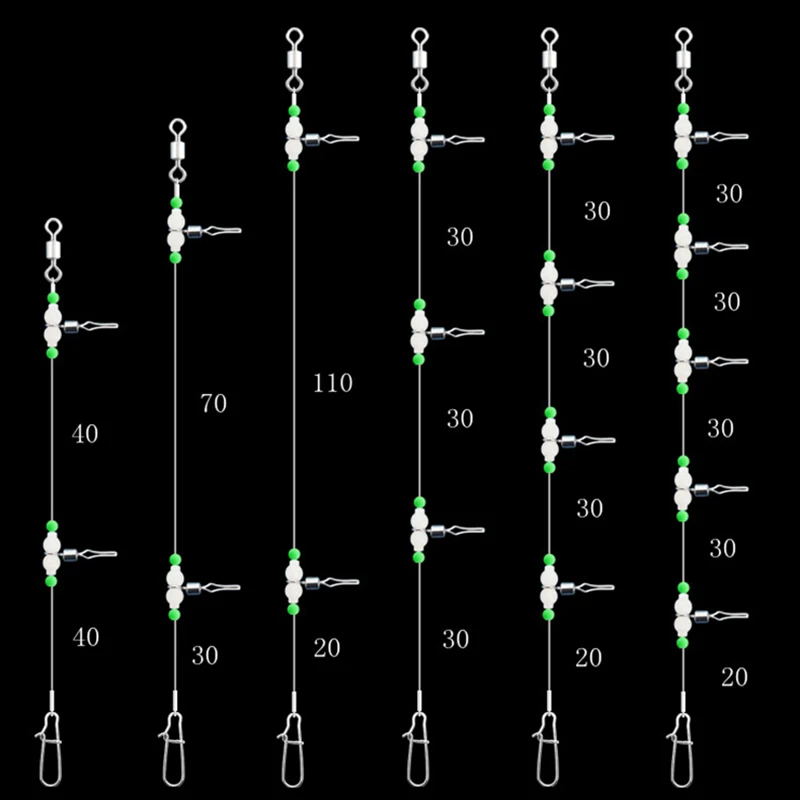 Equipo de pesca PD, juego de línea de abrazadera de alambre de calabaza luminosa grande, accesorios de gancho de pincho de alambre de cambio rápido para pesca en el mar - imagen 4