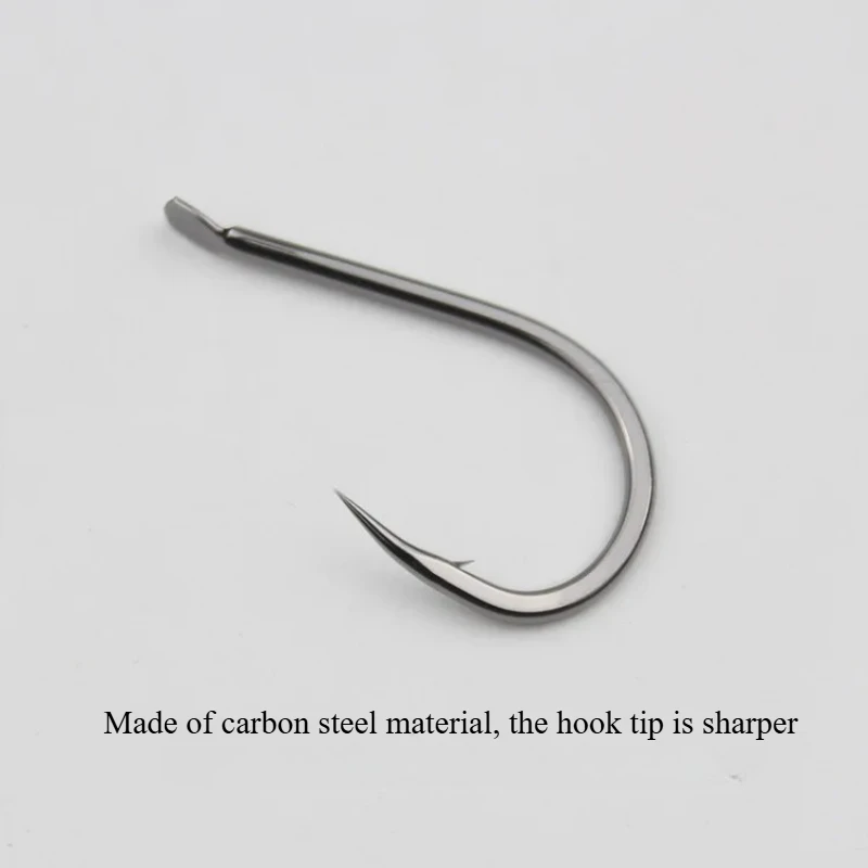 Anzuelo de pesca de acero al carbono con boca torcida, balsa de pesca endurecida para peces de mar, pargo negro, equipo trasero, anzuelos - imagen 2