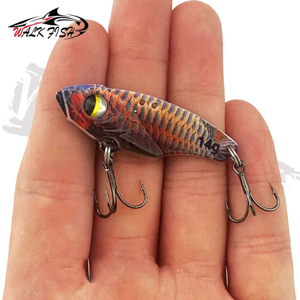 WALK FISH-señuelo de Metal con ojos 3D, 1 piezas, 48mm, 14g, vibración de hundimiento, cebos artificiales para Lucio, perca, aparejos de Pesca - imagen 3
