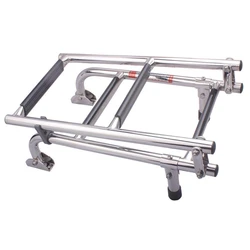 Escalera popa acero inoxidable – Plegable 4 peldaños con agarres