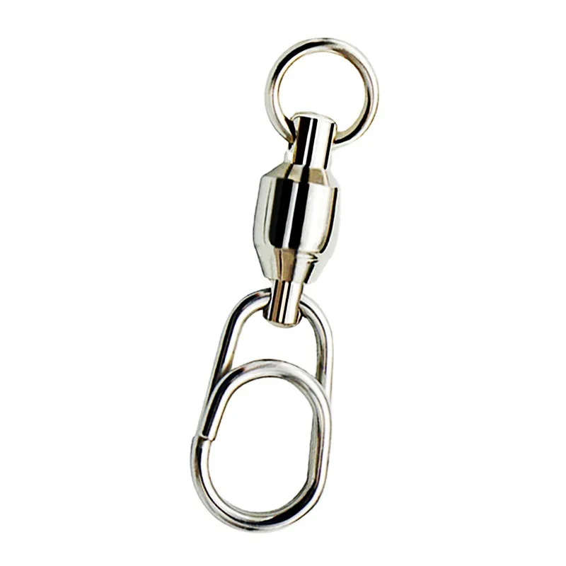 Aparejos de Pesca de agua salada, conectores giratorios de doble rodamiento giratorio + pasador ovalado, accesorio de Pesca, 200 piezas - imagen 2