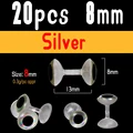 20pcs 8mm silver