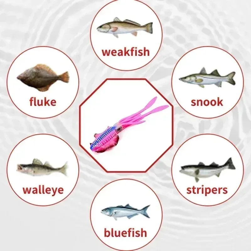 Cebo de calamar brillante de 15cm/20g, señuelo suave, biodiversión realista, equipo de pesca de goma Artificial suave de silicona para pesca nocturna - imagen 3