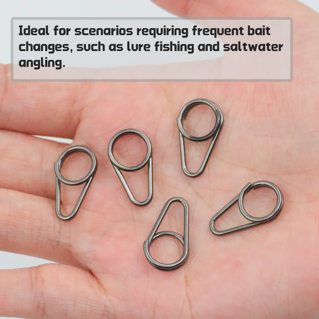 Clips de pesca cambio rápido inox para señuelos en agua salada - imagen 3