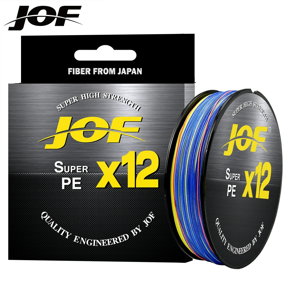JOF-sedal de pesca trenzado de 12 hebras X12, 300M, 100M, 25-92LB, multifilamento de PE, línea de pesca de agua salada, diámetro suave y fuerte. 0,14-0,40 mm - imagen 2