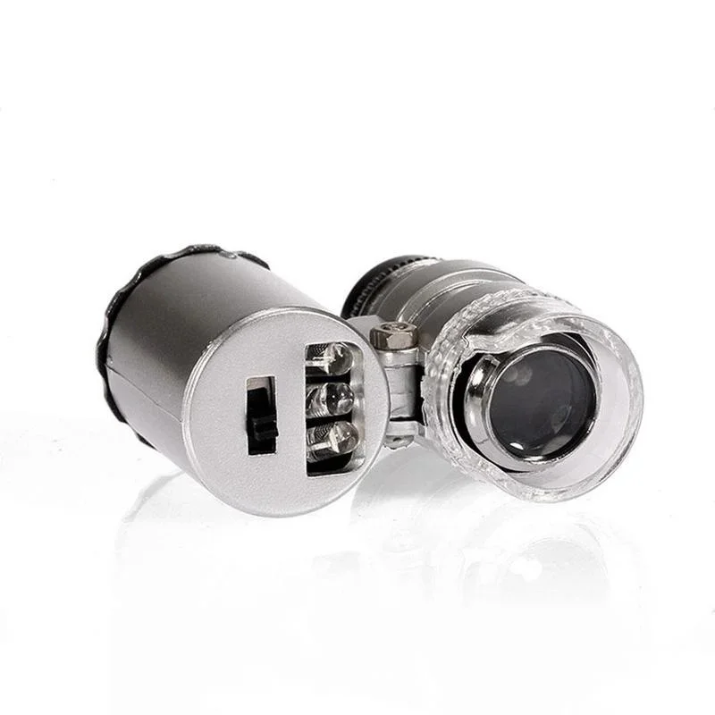 Microscopio de bolsillo 60X LED – Lupa profesional con luz ultravioleta - imagen 5