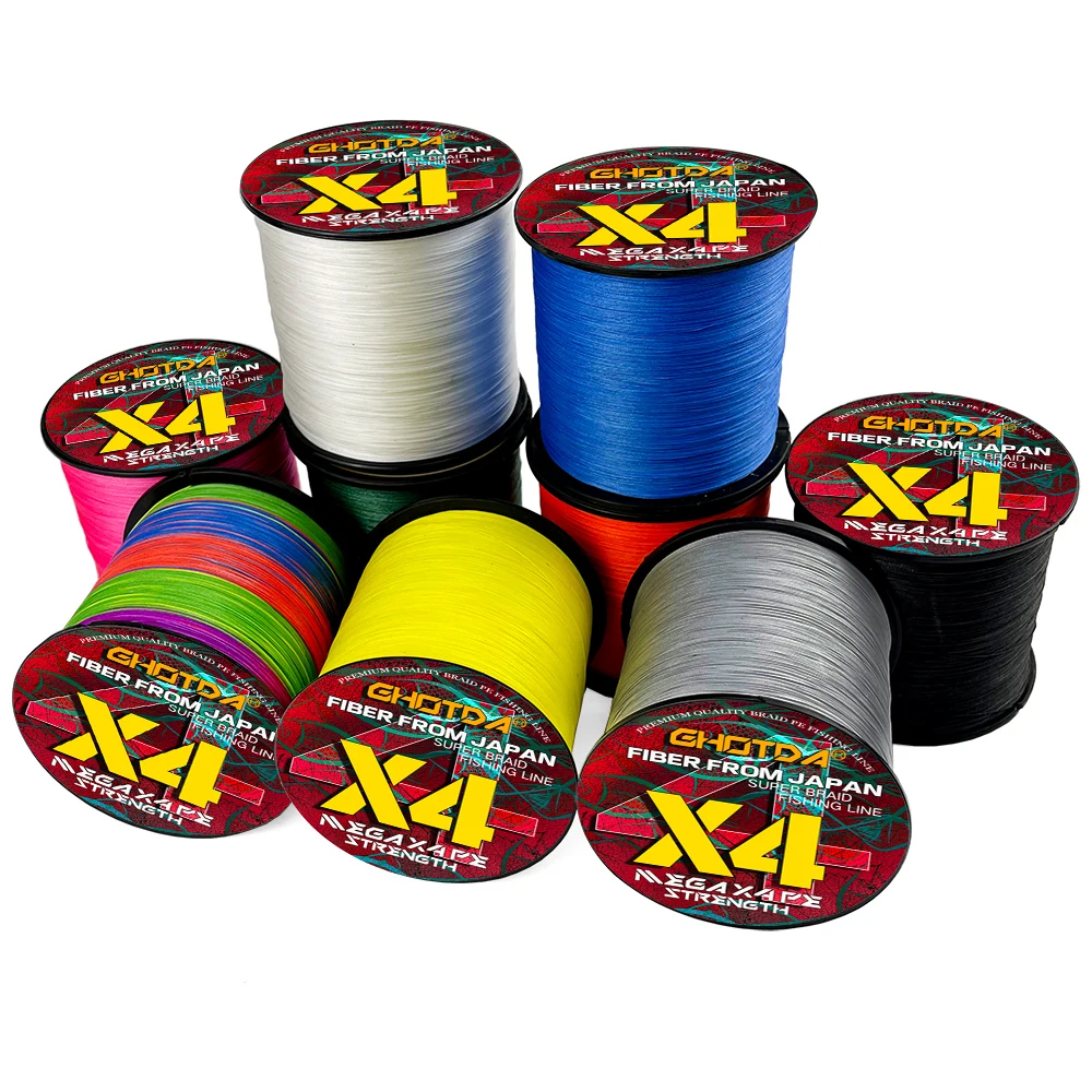 X4 100M 300M líneas de pesca trenzadas 4 hebras multicolor multifilamento línea de agua salada 10 12 18 28 35 40 50 60 80LBS para carpa - imagen 4