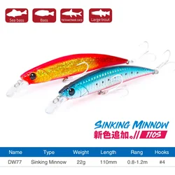 Jerkbait hundeable Tsurinoya DW77 para trucha y lucio