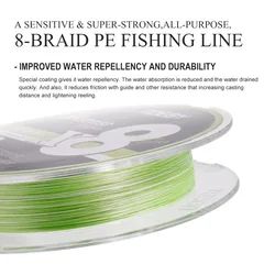 Noeby Sedal de Pesca Trenzado Fluorescente PE X8 – Resistente