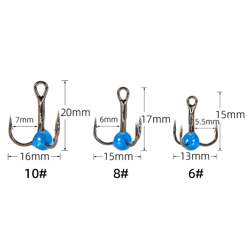Anzuelos de pesca con púas, herramientas de aparejos de cebo para pesca en hielo, 10 piezas de acero con alto contenido de carbono, para invierno - imagen 2