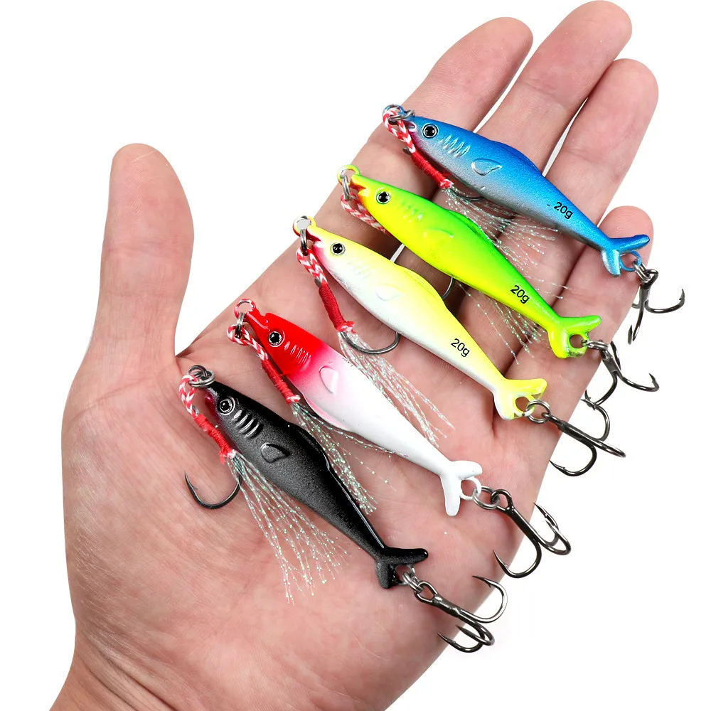Señuelo de pesca con plantilla de Metal, cebo giratorio de cocodrilo falso, cuchara de Jigging láser, 10g, 15g, 20g, 30g, 40g - imagen 5