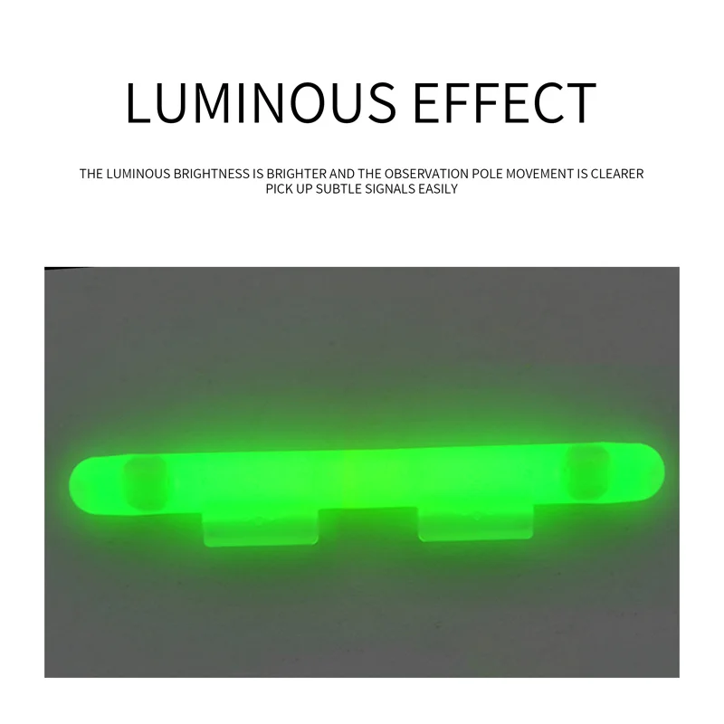 ZYZ-barra luminosa para caña de pescar, aparejos de pesca nocturna, superbrillante, con Clip, 100 piezas/50 bolsas - imagen 2