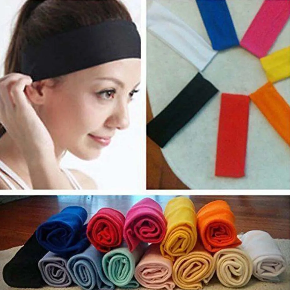 Vendaje deportivo para hombre y mujer, accesorios para el cabello para correr, turbante, diadema para Yoga, banda para el sudor, bandas elásticas para el cabello - imagen 3