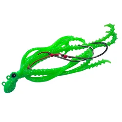 TAKEDO Señuelo de pulpo anzuelos Maruseigo Jig Head luminoso para atún