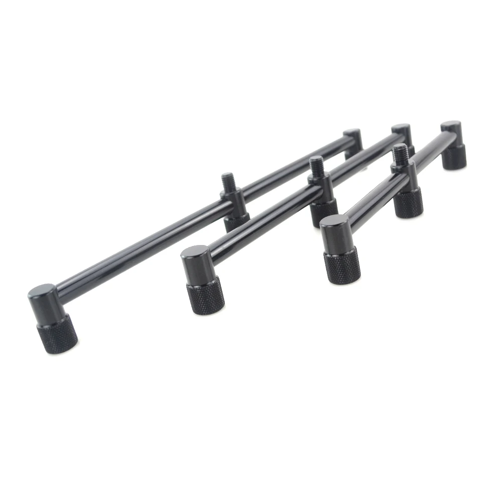 Barra de zumbido para pesca de carpa, 2 piezas, para 3 cañas de pescar, soporte de aluminio, accesorios de aparejos de pesca - imagen 2